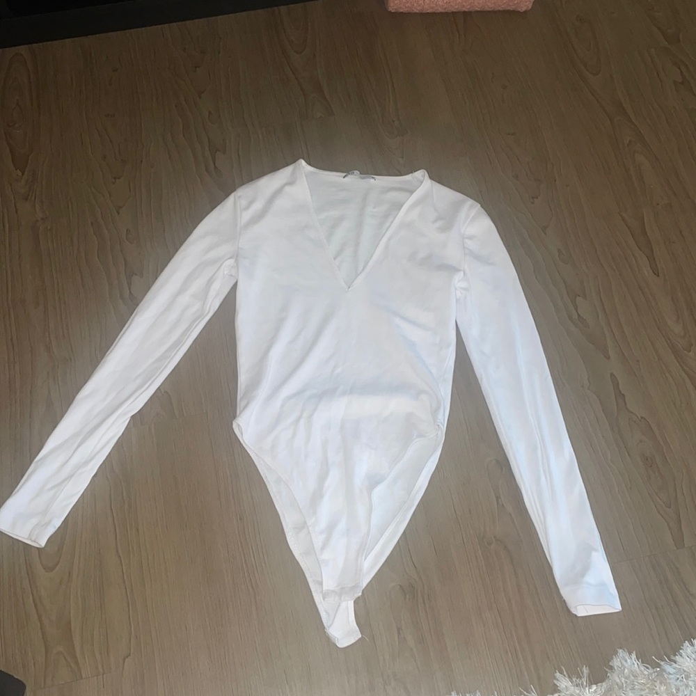 V neck body suit